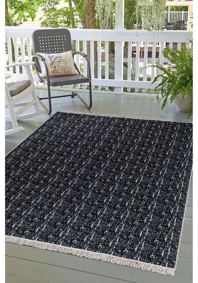 Arya Vl Çift Taraflı,katlanabilir,yıkanabilir,yüksek Kalite Pamuk Salon,oturma Odası,balkon Kilim Krem-antrasit 1