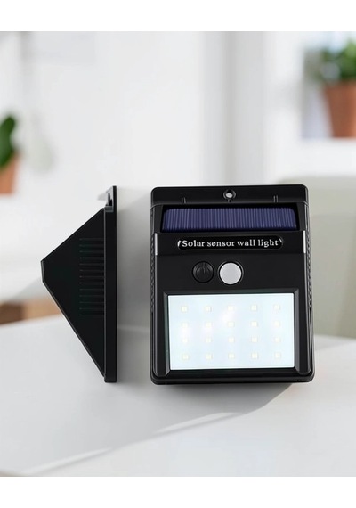 Güneş Enerjili Hareket Sensörlü 20 Led Duvar Lambası - 14991