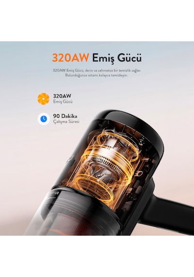 Uwant V800 40.000 Pa Şarjlı Standlı Dikey Süpürge