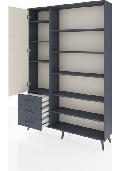 Arges Dolap 9 Raflı 3 Çekmeceli 3 Kapaklı 132x30x195 Antrasit-aytaşı/antrasit Aytası/antrasıt Arges Dolap 9 Raflı 3 Çekmeceli 3 Kapaklı 132x30x195 Antrasit-aytaşı/antrasit Aytası/antrasıt