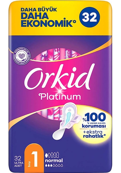 Orkid Platinum Hijyenik Ped Normal 32 Adet