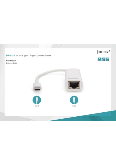 Digitus Dn-3024 Usb Type-c Gigabit Ethernet Adaptörü