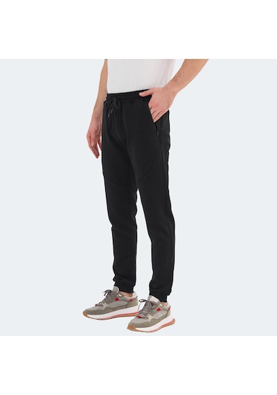 Slazenger VENOM Erkek Fermuar Cepli Dar Paça Siyah Eşofman Altı