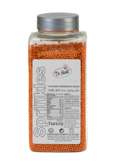 2 Mm Turuncu Boncuk Şeker 250 G Mini Pasta Ve Tatlı Süsleme Şekeri
