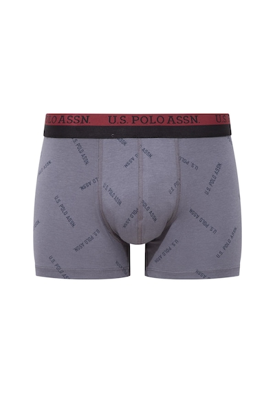 U.s. Polo Assn. Erkek Baskılı-bordo-siyah 3 Lü Boxer Baskılı-bordo-siyah Çok Renkli