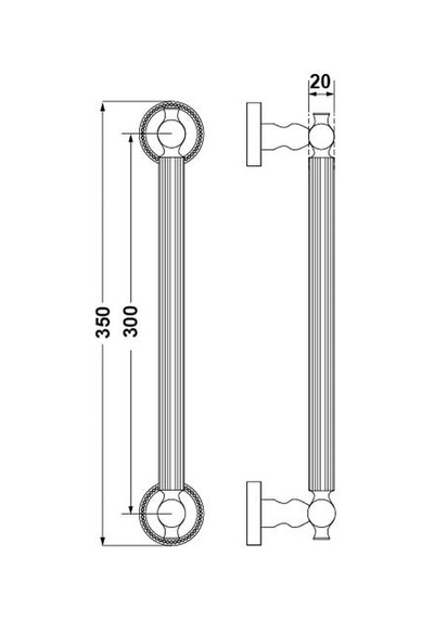 Hafele Çekme Kol Calisto 300mm Parlak Altın