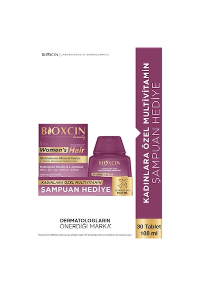 Bioxcin Women Hair 30 Tablet - 100 Ml Şampuan Hediyeli