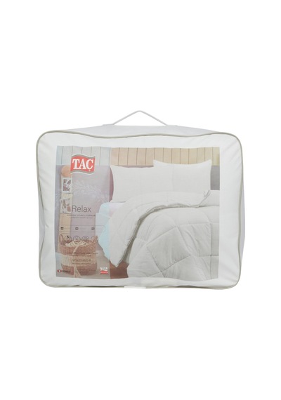 Relax Düz Polyester Yorgan, Beyaz, King Size Çok Renkli