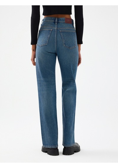 Slim Straight Slim Fit Kadın Pantolon Denim