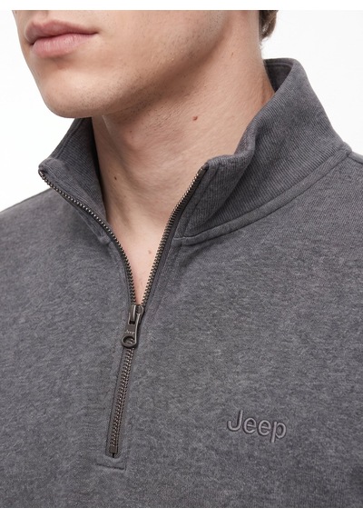 Jeep Antrasit Erkek Dik Relaxed Sweatshirt J5wm-swt7222 Antrasit Melanj