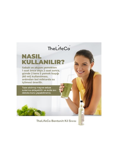 Thelifeco Bentonit Kili Sıvı Takviye Edici Gıda 500 ML