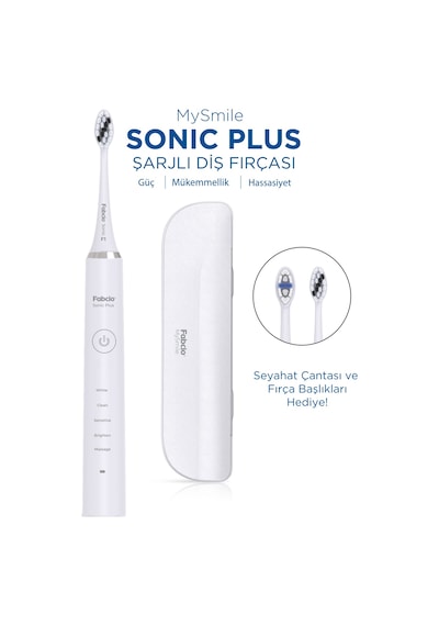 Fabcio Mysmile Sonic Plus Şarjlı Diş Fırçası + Diş Macunu Hediye