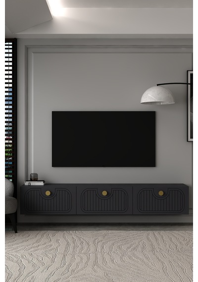 180dhdtda3aa Hera Lazer Desenli Duvara Monte Tv Sehpası,ünitesi Antrasit-altın 180dhdtda3aa Hera Lazer Desenli Duvara Monte Tv Sehpası,ünitesi Antrasit-altın