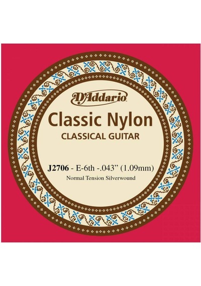 D'addario Classic Nylon Normal Tension Silverwound Mi - J2706 Kla