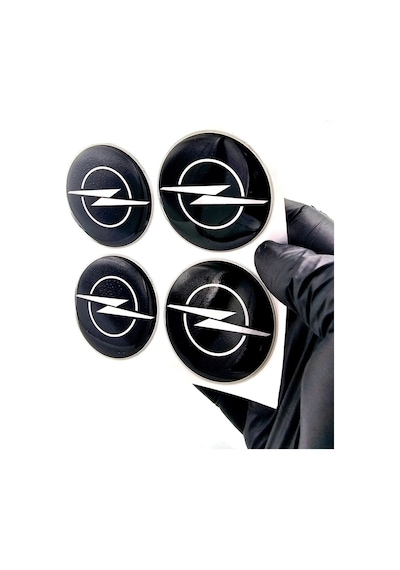 Opel Tasarım Damla Sticker Siyah Opel Jant Göbeği 5.5cm Uyumlu