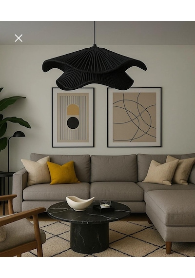 Afralyahome Tekli Sarkıt İskandinav Style Bohem Avize Kahve Diğer