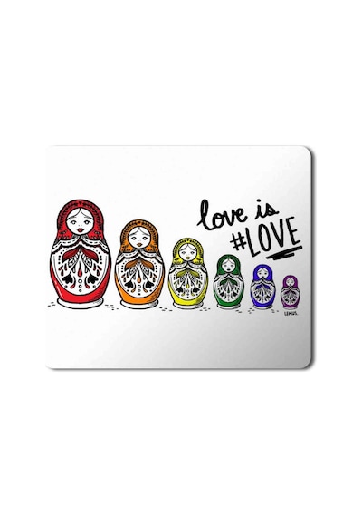 Matruşka Love İs Love Seni Seviyorum Baskılı Mousepad Mouse Pad