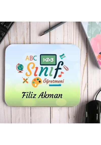 Sınıf Öğretmenine Hediye Özel Isimli Mouse Pad