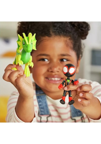 Spidey And His Amazing Friends Miles Spin Morales & Electrosaurus Marvel