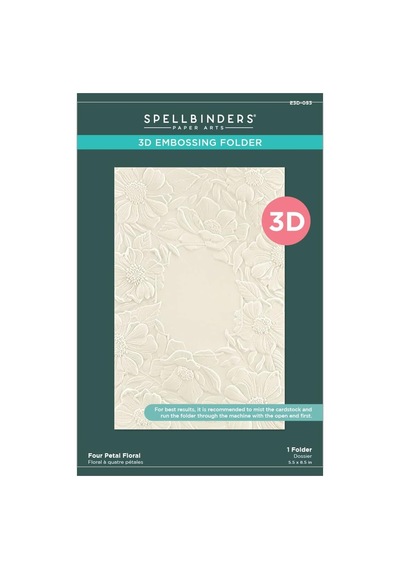 Spellbinders Dört Yapraklı Çiçekli 3d Kabartma Klasörü, Şeffaf Çok Renkli