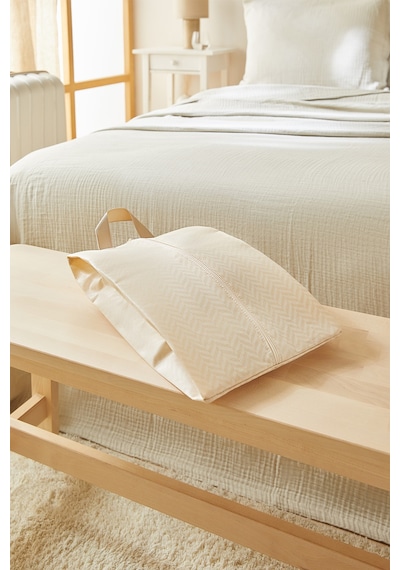 Ocean Home Textile Bej Balıksırtı Ayakkabı Düzenleyici Taşıma Çantası 22 X 40 X 9 Cm