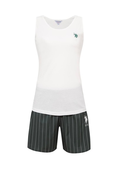U.s. Polo Assn. Kadın 202 Ekru Şort Takım Gri Melanj