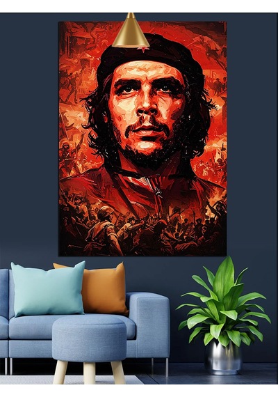 Che Guevara Ünlü Portresi Dekoratif Kanvas - Mdf Ahşap Tablo