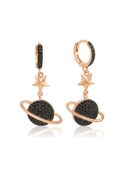 Gümüş Gezegen Bayan Küpe Gold - Rose Gold