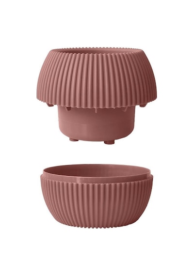 Omnipazar Krs-362 Plastik Mercan Kaktüs Saksı 0.35 Litre Soft Pembe 6 Adet