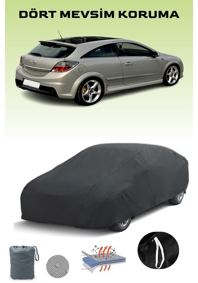 Siyah, Opel Astra 3 Kapılı Gtc 2005 - 2009, Araba Brandası, Oto Örtüsü, Araba Çadırı Siyah