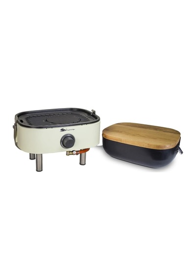 Portatif Mini Lpg'li Barbekü - Krem Çok Renkli