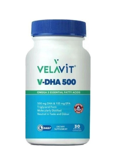 Velavit V-dha 500 30 Yumuşak Jel Kapsül