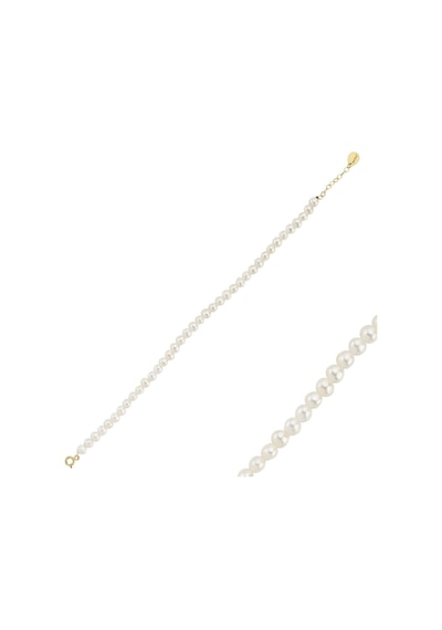 5,5 Mm Sıralı Top Barok İnci Bileklik 18 Cm / Sarı Sarı Sarı Altın