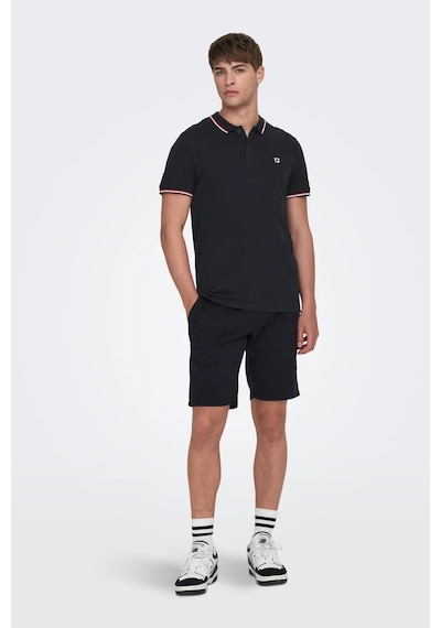 Only & Sons Erkek Onsfletcher Polo Yaka %100 Pamuk T-shirt 22024827 Lacivert Lacivert