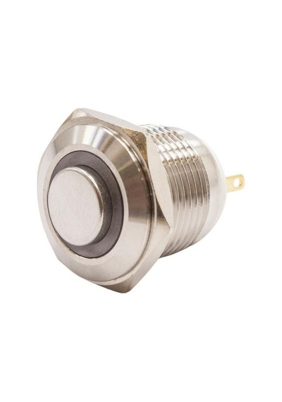 Motorobit 16H-G1-E 16Mm Çıkık Yaylı Işıklı Metal Buton - Beyaz