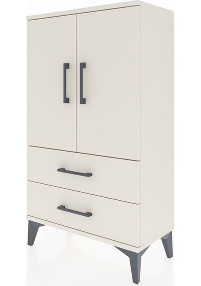 Arges Komodin 2 Raflı 2 Çekmeceli 2 Kapaklı 60x30x106 Aytaşı-... Aytaşı
