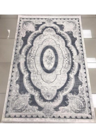 Merinos Halı Rodin Serisi 19774 097 Akrilik Halı Salon Oturma Odası Halısı Gri