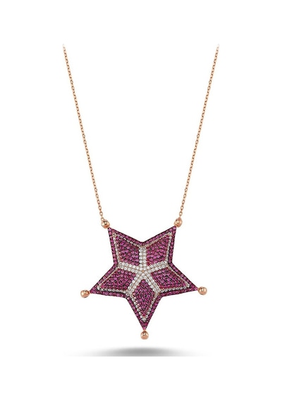 Yıldız Model Zirkon Taşlı Hayalet Kolye (498564578)