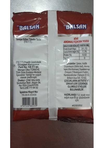 Balsan Toz Kivi Sıcak İçecek Çay  250 G