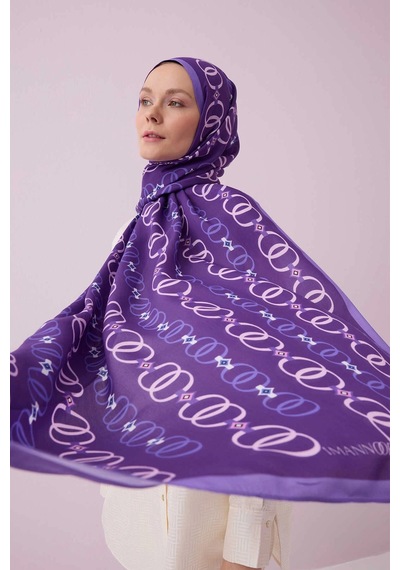 İmannoor Baklava Noor Floş Viskon Şal Mor - Purple 242 3014 080 Mor
