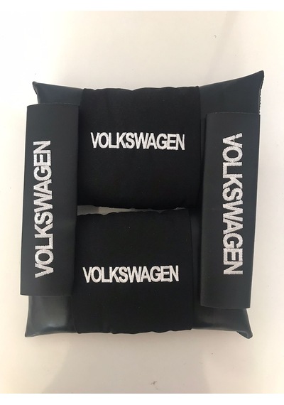 Volkswagen Nakışlı Deri 1 Çift Boyun Yastık Ve 1 Çift Kemer Pedi (510986065)