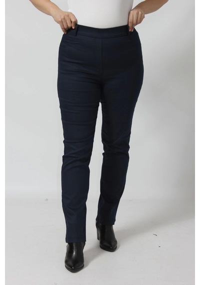Moda Berray R002 Beli Lastikli Full Esnek Toparlayıcı Büyük Beden Pantolon Lacivert