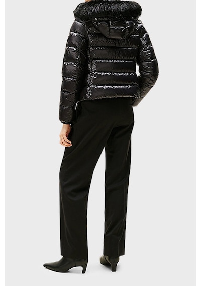 Tommy Hilfiger Ww0ww47354 Gloss Hw Down Slim Kadın Mont Siyah