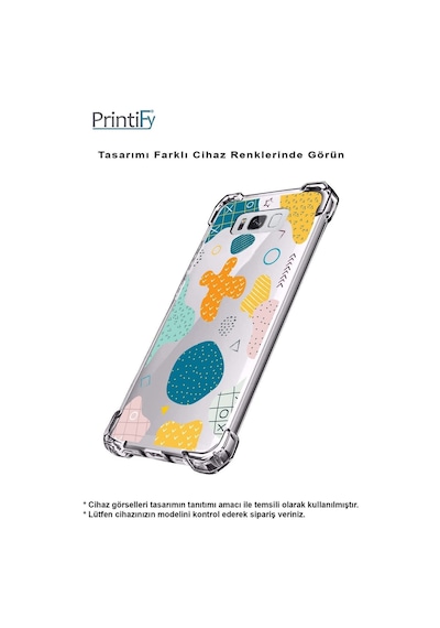 Huawei Mate 20 Lite Uyumlu Köşe Korumalı Antişok Kapak Grunge Tasarımlı Şeffaf Kılıf