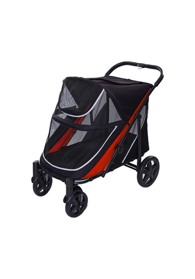 Eurodog Katlanabilir Köpek Arabası Siyah Kırmızı 05621 112x65x100 Cm