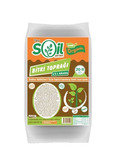 Bitki Topragı 4 Ü 1 Arada 20 L Hayvansal Gübre Perlit