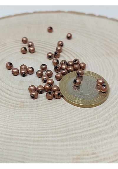 Bakır Renk Metal Ara Malzeme 4mm/100 Adet