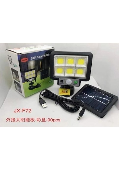POWERMASTER JX-F72 SOLAR PANELLİ HAREKET SENSÖRLÜ ÜÇ MODLU DUVAR LAMBASI
