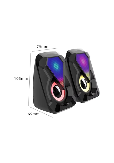 Hadron Hd6054 Rgb Ledli 1+1 Bilgisayar Hoparlörü