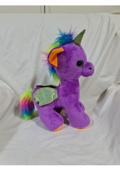 Unicorn Peluş Oyuncak - Renkli Kanatlı Sevimli Unicorn Çocuklar İçin Yumuşak Oyuncak Beyaz